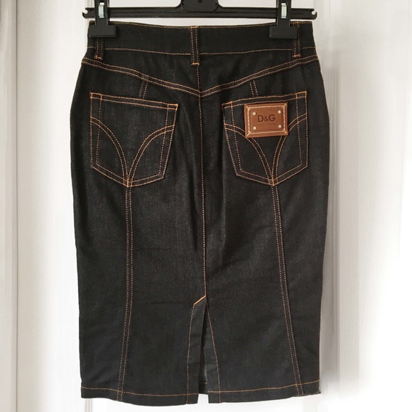 DOLCE & GABBANA Dark Denim Pencil Skirt - Picture 6 of 15